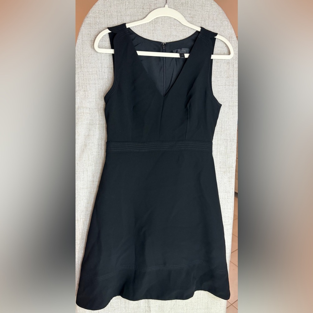 J. Crew Black V-Neck Mini Dress